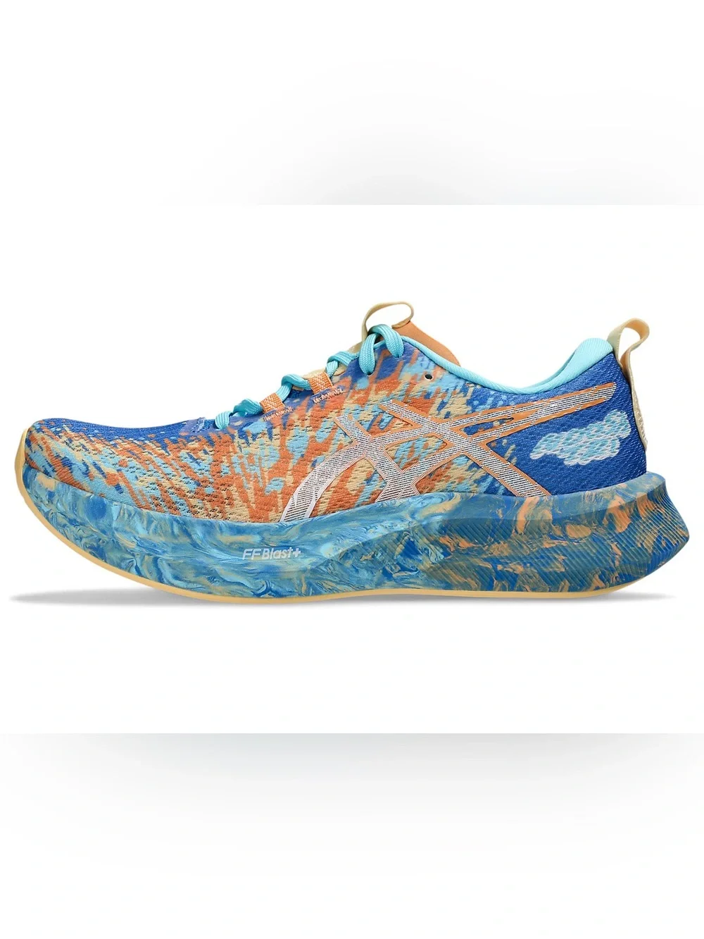 ASICS Women's NOOSA TRI 16 Running Shoes Nature Blue Faded Orange Size 9